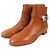 Hermès Botas curtas de couro com fivela Hermes Kelly 37