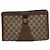 GUCCI GG Supreme Web Sherry Line Clutch Bag PVC Beige Rosso 89 01 033 Auth ep6982 - vista 2