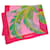 Hermès Hermes Large Scarf Pareo Carrejuan 140 Tropical Leaf Pink Multiple colors Green Cotton  ref.1932561