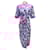 Autre Marque Christian Wijnants Purple / White Tie-Dye Print Long Dress Cotton  ref.1932806