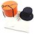 Hermès HERMES Fred Crews Carrousel Cappello bucket in cotone e pelle Blu - vista 2