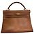 Borsa Hermès Kelly 28 in pelle color caramello