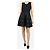 Carven Schwarzes ärmelloses Ripp-Midi-Kleid - Größe M