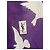 Foulard Yves Saint Laurent in cotone bianco e viola con colombe Porpora - vista 12