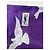 Foulard Yves Saint Laurent in cotone bianco e viola con colombe Porpora - vista 15