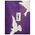 Foulard Yves Saint Laurent in cotone bianco e viola con colombe Porpora - vista 3
