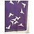 Foulard Yves Saint Laurent in cotone bianco e viola con colombe Porpora - vista 8
