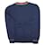 Autre Marque Baumwoll-V-Ausschnitt-Pullover L marineblau - Ansicht 2