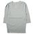 Autre Marque Camiseta Koko Solid com decote em U e mangas 3/4 L Cinza Marrom