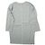Autre Marque Camiseta Koko Solid com decote em U e mangas 3/4 L Cinza Marrom - vista 2