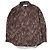 Autre Marque Camisa de cuello regular de algodón rayón con flores marrones Castaño