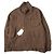 Autre Marque Undekorierte Woll-Cupra-Voile-Jacke Braun