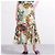 Autre Marque Falda peplum de algodón y lino con estampado botánico S Beige - vista 8