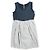 Autre Marque Drawer Leinen Kleid mit Docking-Design Marineblau