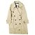 Autre Marque Abrigo trench de algodón beige