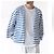 Autre Marque BEAMS Cut-Off Cardigan S Weiß/Blau - Ansicht 3