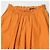 Autre Marque Falda Drawer de algodón naranja con cintura fruncida - vista 3