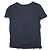 Camiseta de rayón con cuello en U y bolsillo T by ALEXANDER WANG Azul marino - vista 2