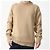 Autre Marque Maison Margiela Rundhals-Pullover aus Baumwolle, Leinen und Wolle mit Ellbogenpatches Beige - Ansicht 10