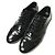 Autre Marque Schwarze Lackleder-Wingtip-Schuhe