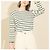 Autre Marque BEAUTY&YOUTH UNITED ARROWS Top de algodón con borde de 8 mangas Verde - vista 3