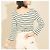 Autre Marque BEAUTY&YOUTH UNITED ARROWS Top de algodón con borde de 8 mangas Verde - vista 4