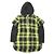 Autre Marque Abito camicia con cappuccio in plaid di lana e rayon Giallo