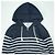 Autre Marque Loopwheeler Kapuzenpullover mit Reißverschluss in Marineblau - Ansicht 4