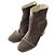 Autre Marque Samtkurze Stiefel Rauchrosa Pink