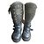 Botas Biker Chanel Negras de Goma Negro