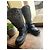 Botas Biker Chanel Negras de Goma Negro - vista 3