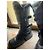 Botas Biker Chanel Negras de Goma Negro - vista 7