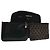 GUCCI GG Borsa Clutch in Tela Pelle 3Set Nera Auth ti2507 Nero
