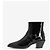 The Kooples Botas Western de couro envernizado preto - vista 2