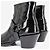 The Kooples Botas Western de couro envernizado preto - vista 6