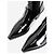 The Kooples Botas Western de couro envernizado preto - vista 7