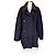 Max Mara Vintage Navy Blue Wool Double Breasted Coat Size 48 IT