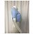 Top cropped de malha stretch com babados Miu Miu em poliéster azul claro - vista 8