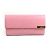 Cartera larga de cuero rosa Gucci