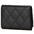 Tarjetero de piel de cordero Coco Mark de la línea Cambon de Chanel Negro - vista 2