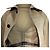 Abrigo trench de algodón marrón Sacai con inserto de vestido Castaño - vista 6