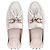 Mocassini Tod's con dettagli a nappina e catena in pelle bianca Bianco - vista 5