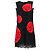 Vestido mini de algodón negro y rojo con detalles de encaje de lunares de Dolce & Gabbana - vista 6
