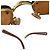Chanel Gold Orange Brown randlose Sonnenbrille 4113 Braun Golden - Ansicht 8