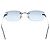 Christian Dior Silberblaue getönte randlose Sonnenbrille Dragon 58ENH - Ansicht 3