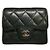 Wallet On Chain Cartera de cuero caviar de Chanel Negro