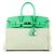 Hermès Birkin Fray 35 Pelle Verde Twill Palladium Multicolore