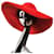 Autre Marque Cappello Dita in Velluto Rosso