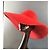 Autre Marque Cappello Dita in Velluto Rosso - vista 2