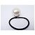 NUOVO ACCESSORIO PER CAPELLI CHANEL CHOUCHOU PERLA LOGO CC ELASTICO Nero - vista 3